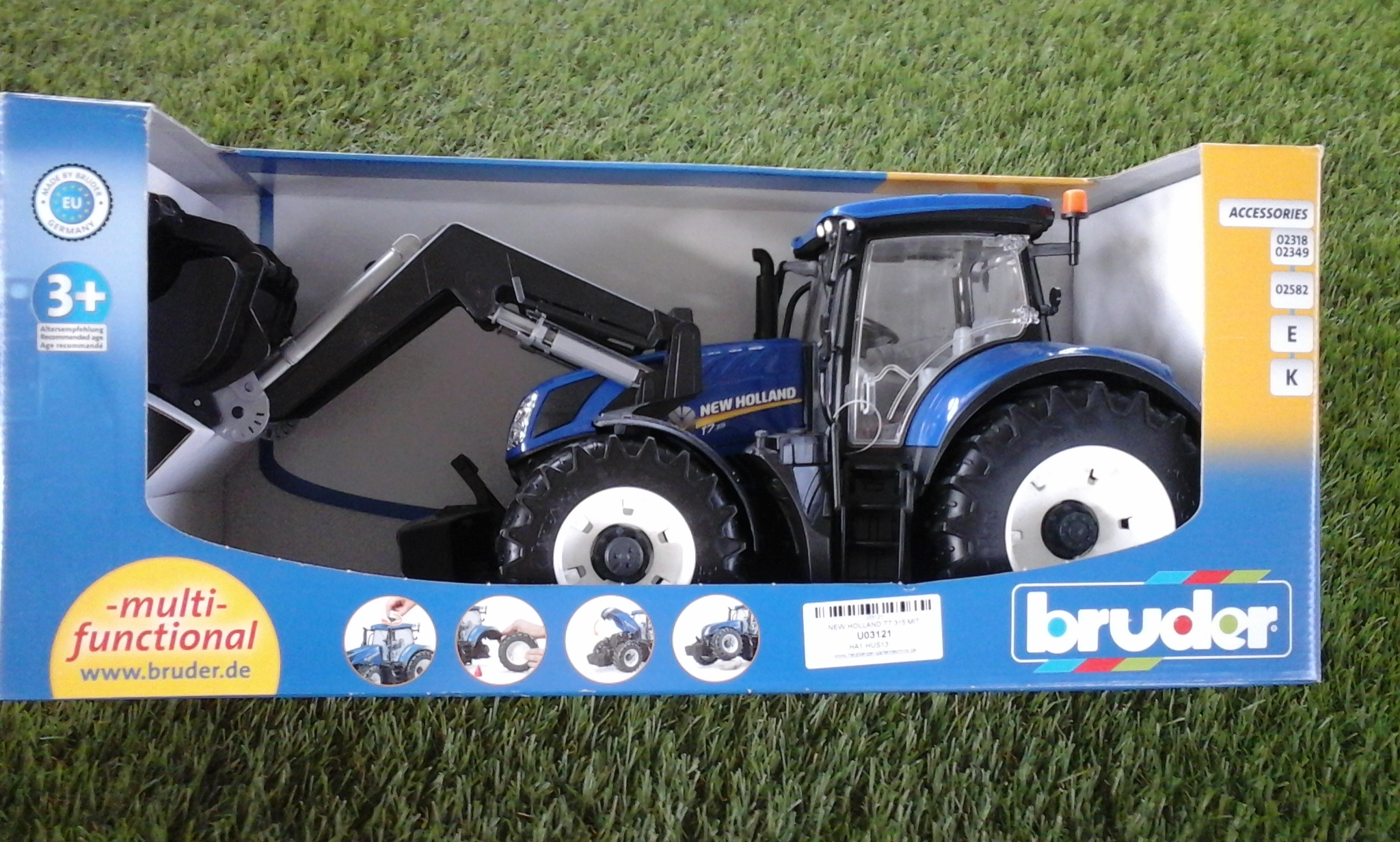 New Holland Spiel-Traktor T7.315 mit Frontlader BRUDER