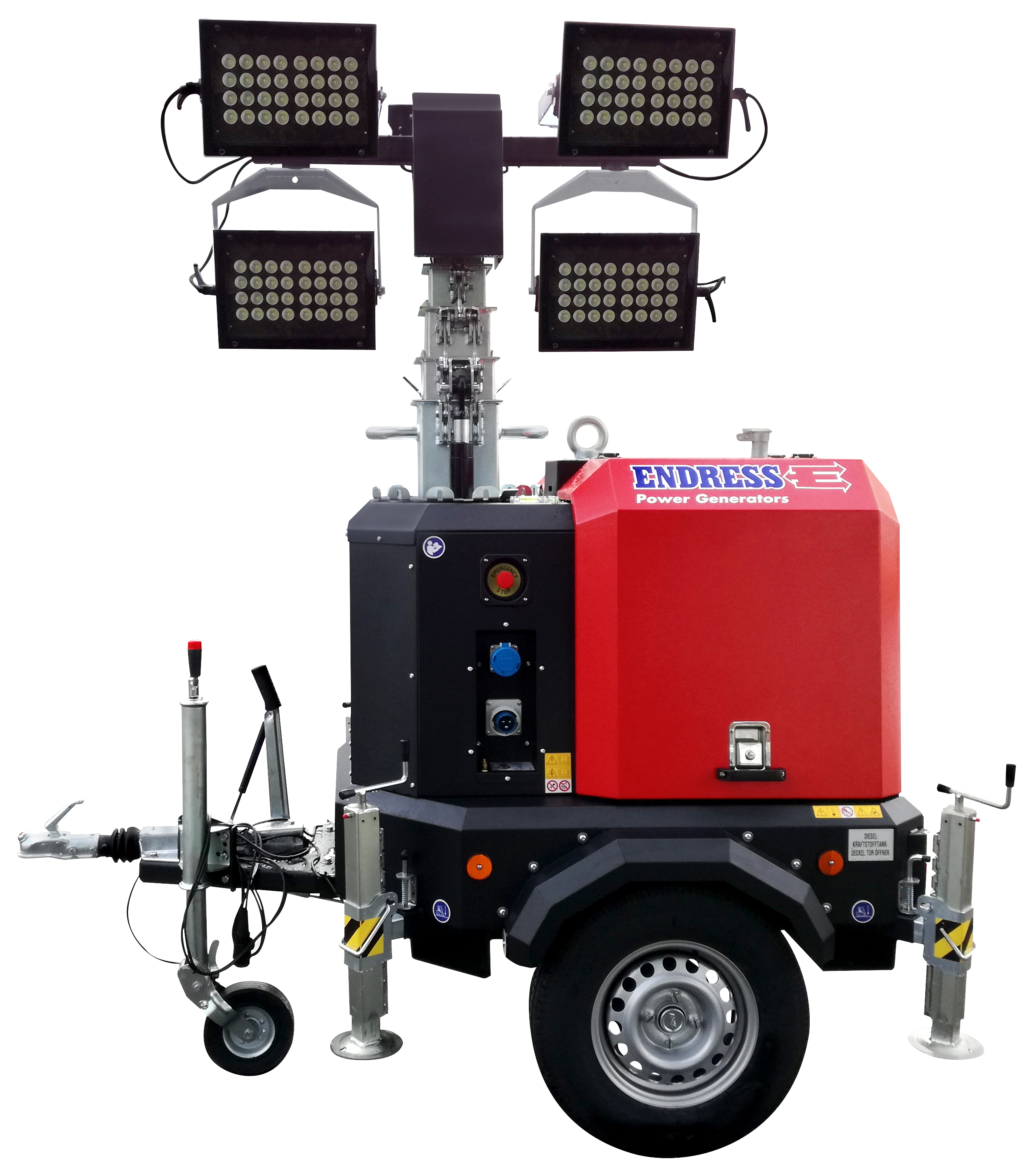 EFA-850-S4-320-ST-kurze-Deichsel Mobile Flutlichtanlage EFA 850 S4 320 ST (kurze Deichsel)