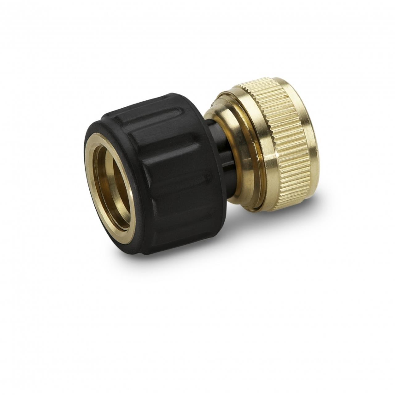 Messing-Schlauchkupplung mit Aqua Stop 1/2'' und 5/8''